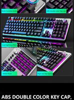 Clavier et souris de jeu filaires Aula T200 Combo 104 touches Bouton multimédia Mix Rétroéclairage Clavier Ensemble de jeu