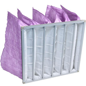 Filtro a sacco in fibra sintetica per sistema HVAC, sacchetto filtro aria a media efficienza, rete con filtro di aspirazione specifica per la ventilazione - Product Image 4