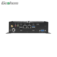 Nueva PC de caja integrada Industrial sin ventilador Intel J1900 I3 I5 I7 de aleación de aluminio con múltiples puertos serie dos Lan USB WIFI HD VGA