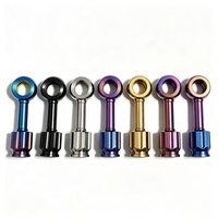 Konektor Crimp Titanium Alloy Custom Pabrik FOXTI AN3 Modifikasi Selang Rem Motor Baja Kelas 10.9