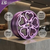 Rines Personalizados en Forma de Corazón Forjados de 18 y 19 Pulgadas con Acabado Espejo Morado para Pors-che Mini-Cooper B-M-W - Rines Premium LS Bespoke