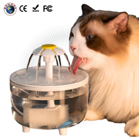 Fontaine à eau automatique écologique pour animaux de compagnie, distributeur d'eau populaire en forme de fleur, rechargeable pour chats et chiens