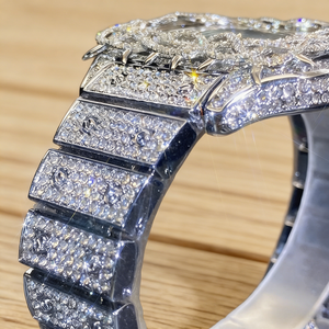 High Quality Custom VVS Full Inlaid Moissanite Luxury <b>Watch</b> | Shiny Even in Natural Light | Hip Hop Style Men's Business <b>Watch</b> - Product Image 3