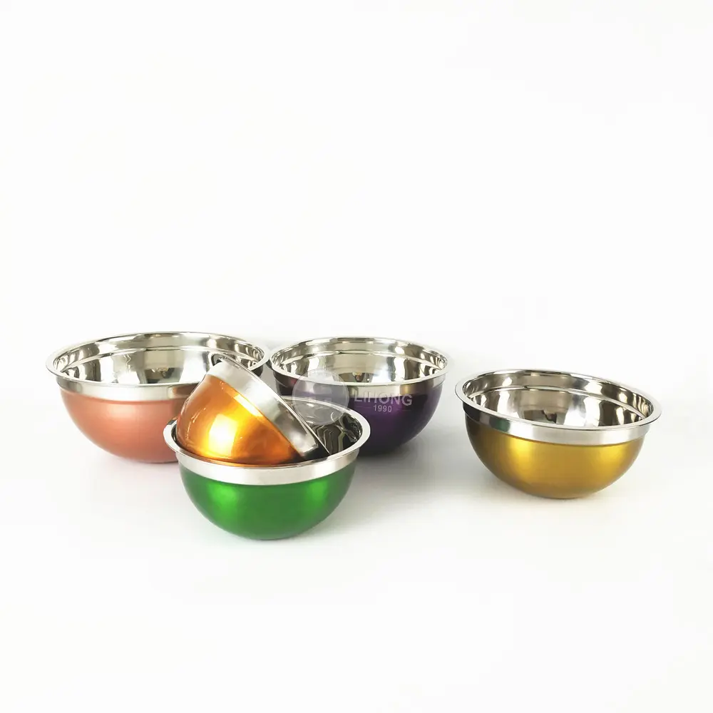 2022 Hot Sale Stainless Steel Mixing Bowl Kitchen functional Large Capacity Salad Bowl Set salad bowl stainless steel