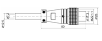 P20F-2A Kabeltyp Rückwärts Installierter Stecker 250V Metall Runder Luftfahrt-Steckverbinder Wasserdicht für Luftfahrt 2-14 PIN