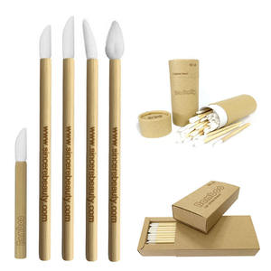 Brosse à cils à usage unique, jetable, manche en <span class=keywords><strong>bois</strong></span> en bambou, écologique, Logo, pièces - Product Image 1