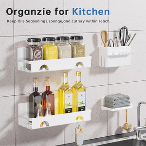 Set di 4 Mensole Angolari in Acciaio da Parete per Bagno, <span class=keywords><strong>Porta</strong></span> Sapone, Accessori per WC e Doccia - Product Image 6