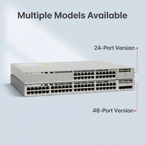 Original C9300-48P-A 48 Port <b>PoE</b>+ <b>Switch</b> Managed Gigabit Ethernet Network - Product Image 2