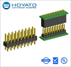 CONN HEADER <span class=keywords><strong>VERT</strong></span> 40POS 2.54MM longueur d'accouplement 6.0mm trou traversant 2 rangées connecteur mâle droit fabricant de circuits imprimés - Product Image 3