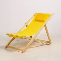 Mobilier d'extérieur moderne avec logo personnalisé Chaise de plage pliable et inclinable en toile Oxford pour les pique-niques de jardin et les bains de soleil sur terrasse en bois