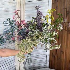 Fleurs artificielles Jinxi Baby's Breath en soie blanches, roses, jaunes, bleues, vertes, violettes pour décorations de mariage et accessoires de photographie en extérieur - Product Image 1