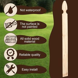 Picchetti <span class=keywords><strong>in</strong></span> <span class=keywords><strong>legno</strong></span> naturale solido e duro scherma balaustre di pino gotico francese recinzione <span class=keywords><strong>in</strong></span> <span class=keywords><strong>legno</strong></span> picchetto cortile decorativo costruire cancello - Product Image 3