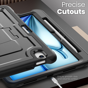 Tpe Bumper trường hợp đối với iPad không khí 11 2024 <span class=keywords><strong>Tablet</strong></span> Bìa trường hợp được xây dựng trong gấp chân đế với khe cắm bút chì - Product Image 4