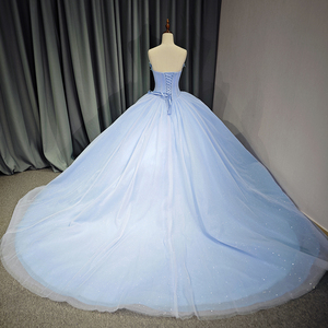 Jancember 6714 Cristal Sans Manches Diamant Soirée Empire Robes Avec Fleur - Product Image 5