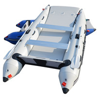 Bateau gonflable cataran, petit bateau gonflable gris, 10 m, 11 pieds