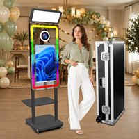 Produsen Photo Booth Kustom Vanya Magic Mirror Photo Booth Dengan Baki Printer, Cermin Selfie Persegi, Mesin Photobooth