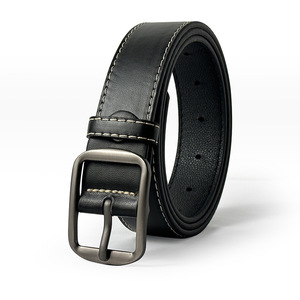 Ceinture vestimentaire pour hommes de style coréen à la mode All-Match Boucle ardillon à la mode pour les jeunes garçons Jeans Pantalons PU Plastique All-Match - Product Image 2