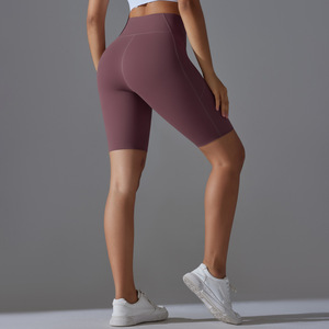 Shorts <span class=keywords><strong>de</strong></span> <span class=keywords><strong>sport</strong></span> <span class=keywords><strong>grande</strong></span> <span class=keywords><strong>taille</strong></span> personnalisés à séchage rapide pour femmes, <span class=keywords><strong>taille</strong></span> haute, pour yoga et fitness, coupe ample, pour la course à pied – Vente chaude - Product Image 4