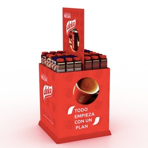 Customized Eco-friendly Foldable Recycled Cardboard Dump Bin Display <b>Boxes</b> for Candy Food Promotion in Store - Product Image 2