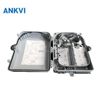 Boîtier de distribution de fibre optique 24 ports FQX-009 gris IP65 extérieur ABS montage mural FTTH
