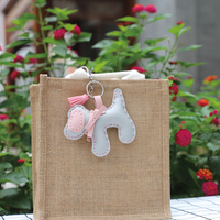 DIY Big Blue Animal Porte-clés Kit Personnalisable Cartoon Cuir Imprimé Porte-clés pour Anniversaire UV Impression Porte-clés Éducatif