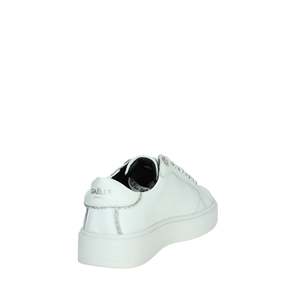 Baskets tendance en toile blanches et argentées pour filles Gaelle Paris, taille 28 - Product Image 3