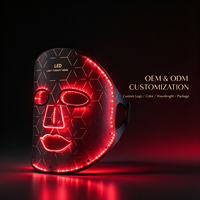 Masque facial LED en silicone pour la thérapie par lumière rouge NIR, masque facial portable pour usage domestique, appareil de soin de la peau, OEM ODM personnalisé