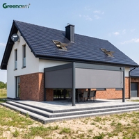 Pergola manuelle en acier 3x3 3x4 légère, facile à assembler, pour jardin, avec stores zippés