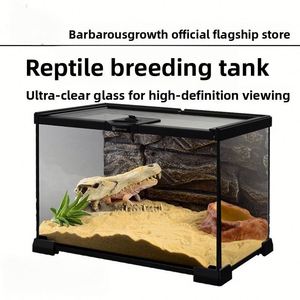 Terrarium en verre pliable style forêt tropicale pour poissons, geckos, tortues, araignées, présentoir paysager, écologique - Product Image 1