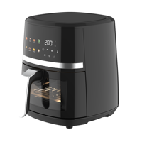 Four friteuse à air en acier inoxydable d'une capacité de 4L facile à nettoyer 1450W à commande numérique pour la famille de la maison