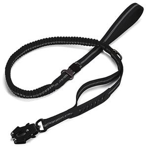 Laisse tactique pour <span class=keywords><strong>chien</strong></span> robuste avec clip grenouille, laisse d'entraînement anti-traction, poignée double rembourrée, bungee pour chiens de grande race - Product Image 6