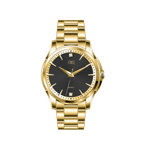 Reloj de cuarzo de lujo para hombre de 42 mm, silencioso, con brazalete de metal de tres agujas, detalles de diamantes, estilo elegante para ocasiones de negocios o informales. - Product Image 3