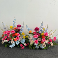 Fleurs d'été artificielles colorées pour les allées de mariage Fleurs de jardin de Monet Arrangement de fleurs pour mariage Graduation Pâques