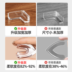 Protecteurs d'angle en silicone Defa en forme de L, protections d'angle droit pour tables, armoires, protection de sécurité pour enfants - Product Image 3
