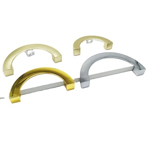 Manijas Modernas de Media Luna para Muebles de Cocina y Hotel, Herrajes de Zinc para Puertas de Armario y Cajones, Manijas Circulares de Latón Cepillado para Dormitorio - Product Image 2