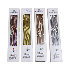 Candele curve monouso in paraffina non profumate da 15,7 cm a stoppino singolo per compleanno - Vendita diretta dalla fabbrica - Product Image 1