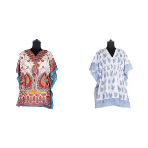 <b>Cardigan</b> Design 2025 Dubai Abaya Short Caftan Sexy Silk Muslim <b>Women</b> Kimono Dress Hand Block Printed Kaftan Handmade Indian - Product Image 1