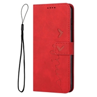 Étui portefeuille en cuir PU rétro mat en forme de cœur pour Itel A50 A50C P65 4G A80 4G RS4 P55 Plus 5G A70 S23 A60 avec fente pour cartes, coque de téléphone à clapet