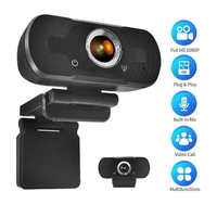 Kamera Web USB2.0 Plug Play 1080P 2MP Sensor CMOS dengan Mikrofon Full HD Webcam USB untuk Laptop PC