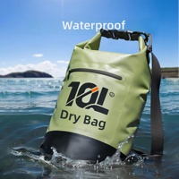 Sac étanche personnalisé 10L en PVC, sac flottant anti-humidité à fermeture roll-top pour kayak, camping et randonnée