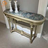 Salon haut de gamme en bois Royal hôtel meubles français Vintage Villa classique lumière luxe européen Table Console personnalisable