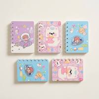 Paquete de 10 Mini Libretas de Bolsillo con Cubierta de Dibujos Animados, 10*8cm, Bloc de Notas con Doble Espiral