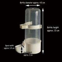 Fontaine à eau automatique pour perruches, pivoines et calopsites, mangeoire ronde en plastique pour oiseaux, fournitures et ustensiles pour oiseaux