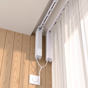 Rail de rideau motorisé intelligent <span class=keywords><strong>Tuya</strong></span> WiFi en aluminium avec télécommande et commande vocale pour l'automatisation de la maison et du salon - Product Image 3