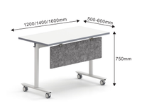 Table pliante portable et siège coulissant pliable empilable, ensemble de table et bureau modulaire multifonctionnel pour l'étude et la formation