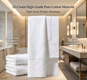Alfombra de Baño de Algodón Blanco para Hotel de 5 Estrellas, Suministro a Largo Plazo, Logotipo Personalizado, Alfombras Jacquard para Hotel, Toalla de Playa Grande, Toalla de Baño - Product Image 2
