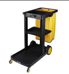 AF08170B Chariot <span class=keywords><strong>de</strong></span> <span class=keywords><strong>nettoyage</strong></span> multifonctionnel en plastique Baiyun, design simple, pour hôtel, avec 4 roues pivotantes, capacité <span class=keywords><strong>de</strong></span> 150 lb, gris bleu - Product Image 2