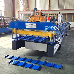 Machine de formage de feuilles de toiture à double couche trapézoïdale 1100 IBR et 976 IBR à haute productivité pour la Serbie - Product Image 3