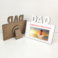 Venta al por mayor de alta calidad sublimación papá marco Mdf Marco en blanco para la sublimación regalo de Navidad personalizado Foto imagen logo