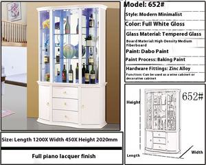 Gabinete de vino de vidrio de estilo europeo montado en la pared comedor <span class=keywords><strong>aparador</strong></span> almacenamiento decorativo hogar piso pantalla para sala de estar - Product Image 6